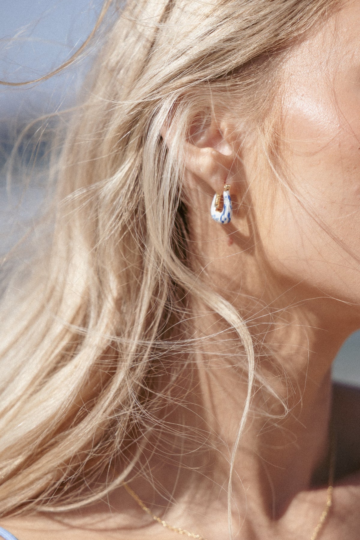 Riven Earrings in Blue – view 1 of 4