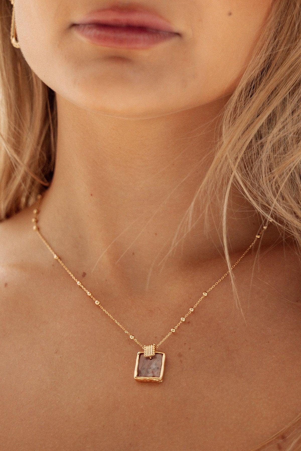 Rosie Necklace in Gold/Pink – view 1 of 4