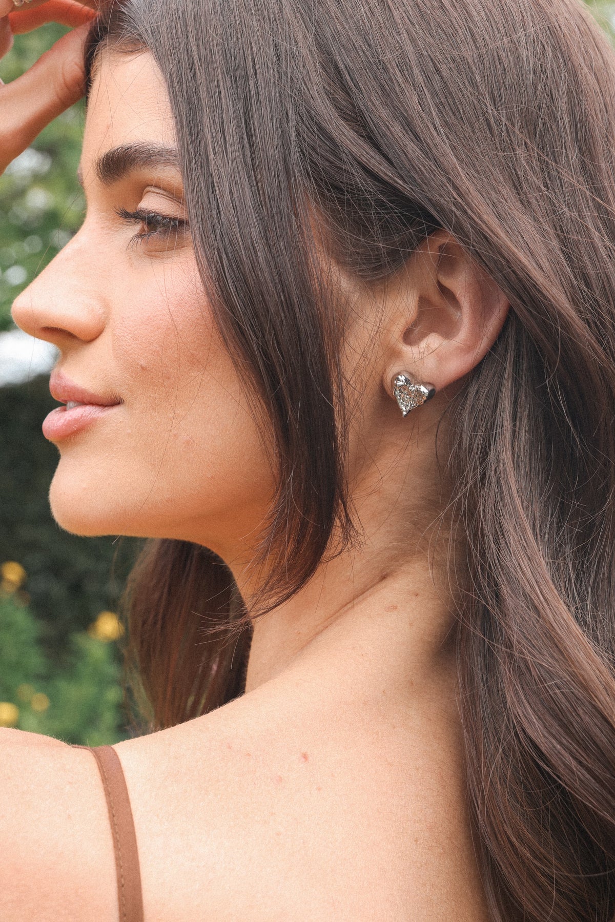 Shanice Heart Earrings in Silver – view 1 of 2