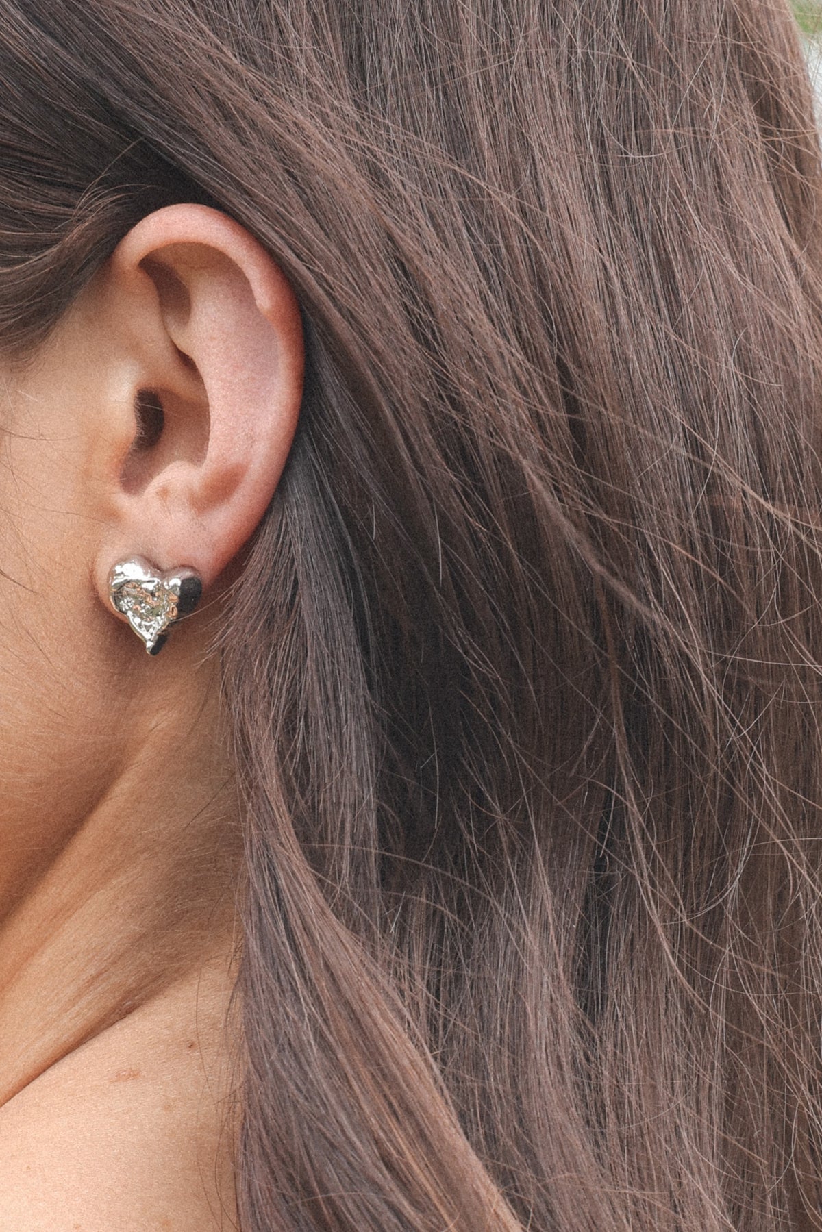 Shanice Heart Earrings in Silver – view 2 of 2