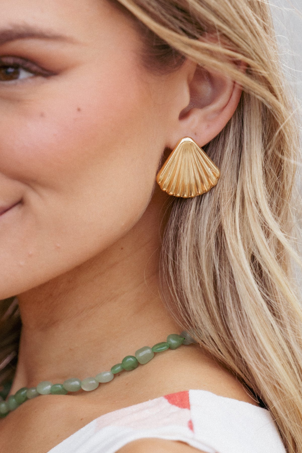 Shell Shaped Earrings in Gold – view 1 of 4