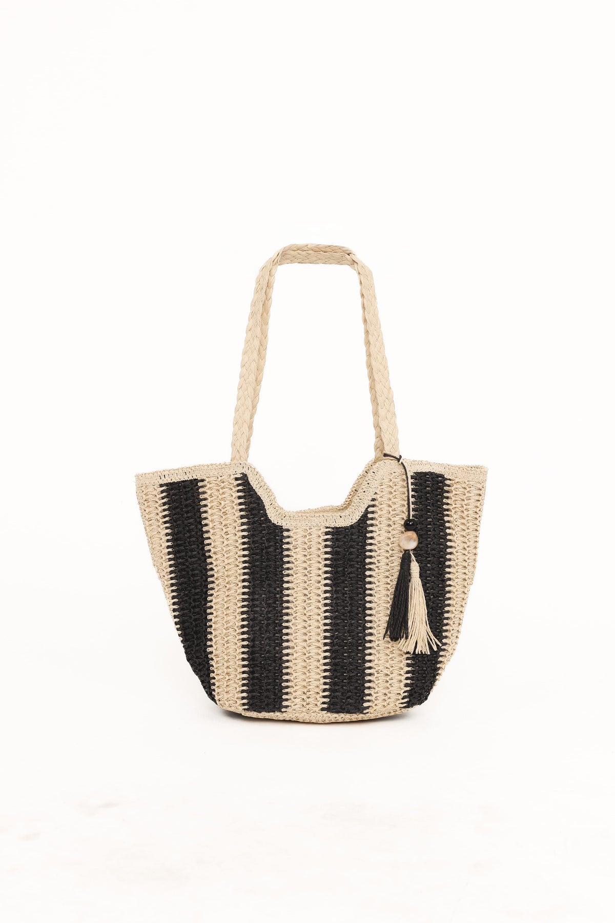 Sherrie Tote Bag in Beige/Black – view 2 of 3