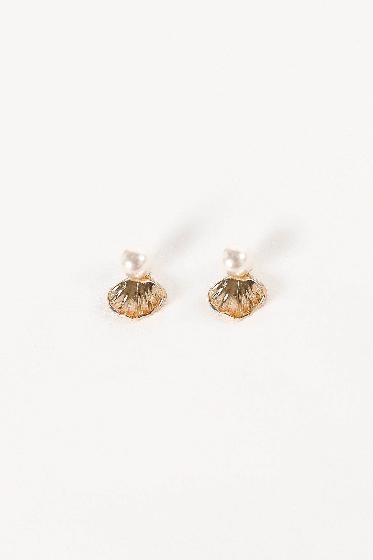 Shiloh Pear Shell Earrings in Gold