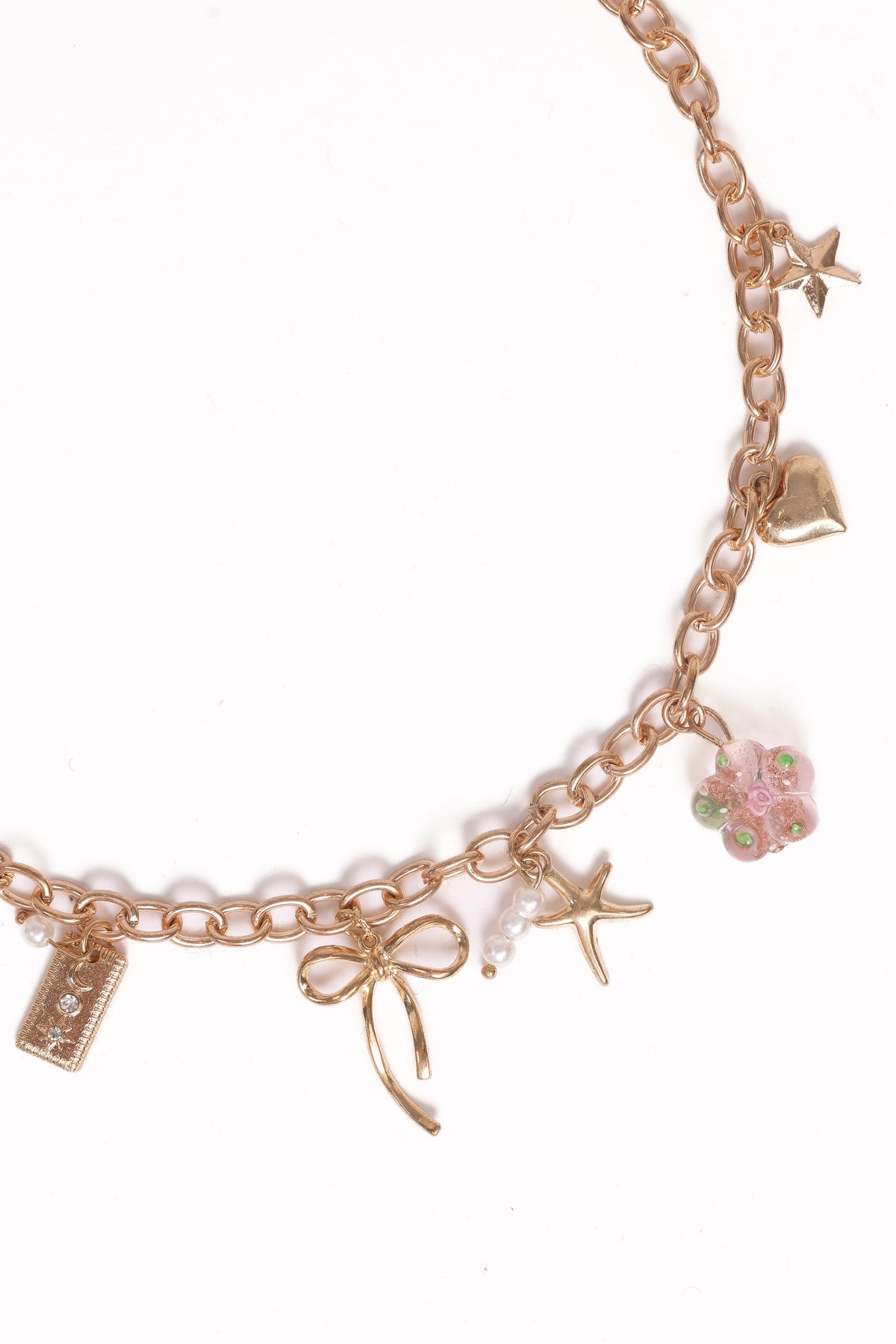 Sienna Charm Necklace in Gold Pink – view 3 of 4