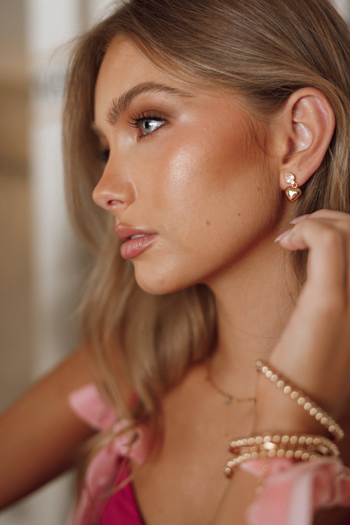 Susan Heart Earrings in Gold – view 1 of 4