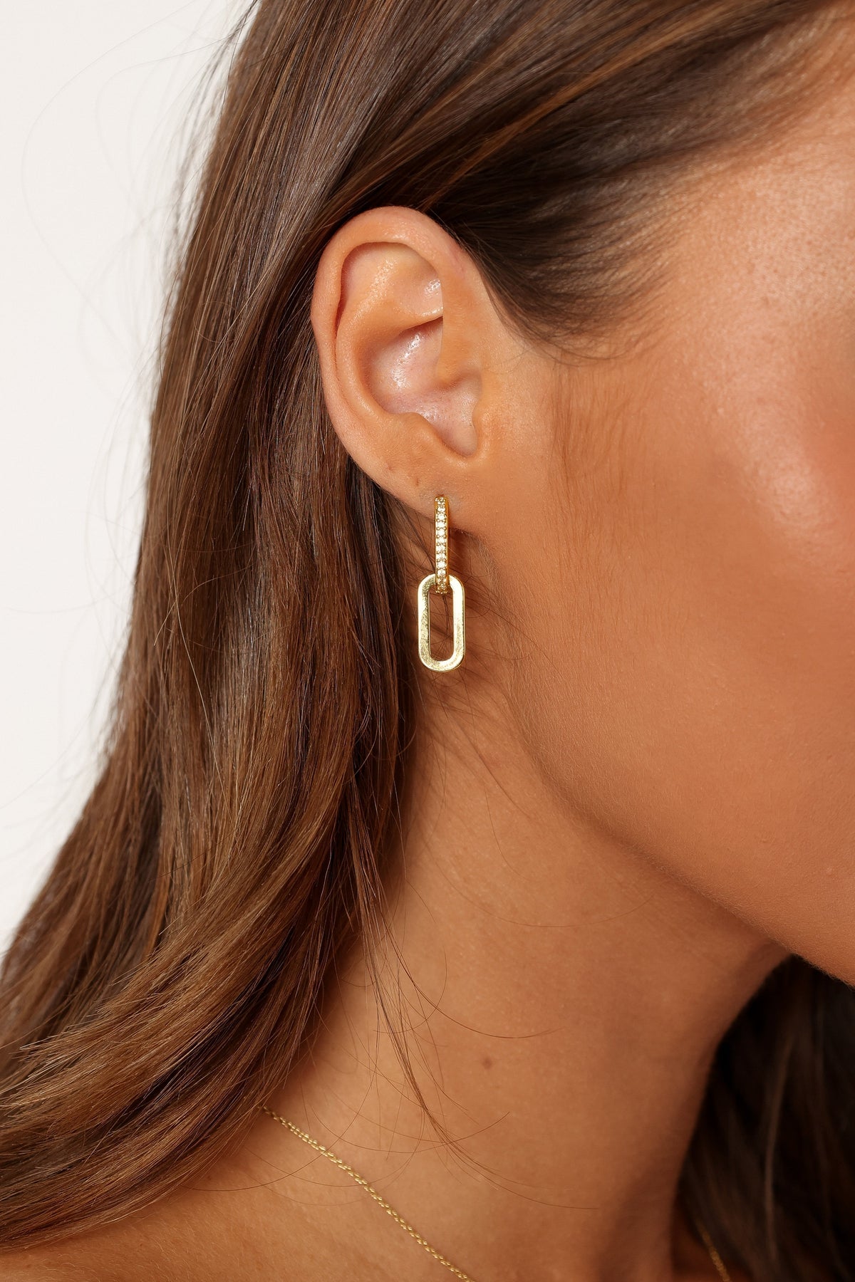 Teagan Double Hoop Earrings in Gold – view 1 of 3