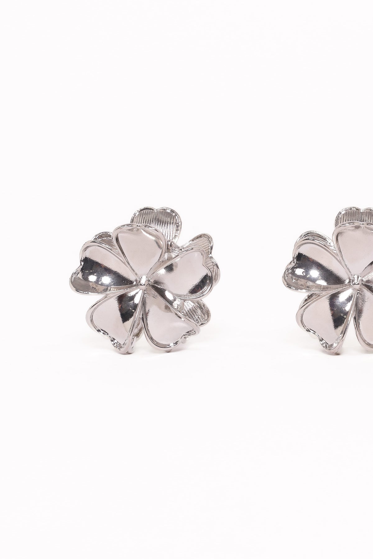 Tiffany 2 Pack Flower Hair Clips in Silver – view 3 of 5