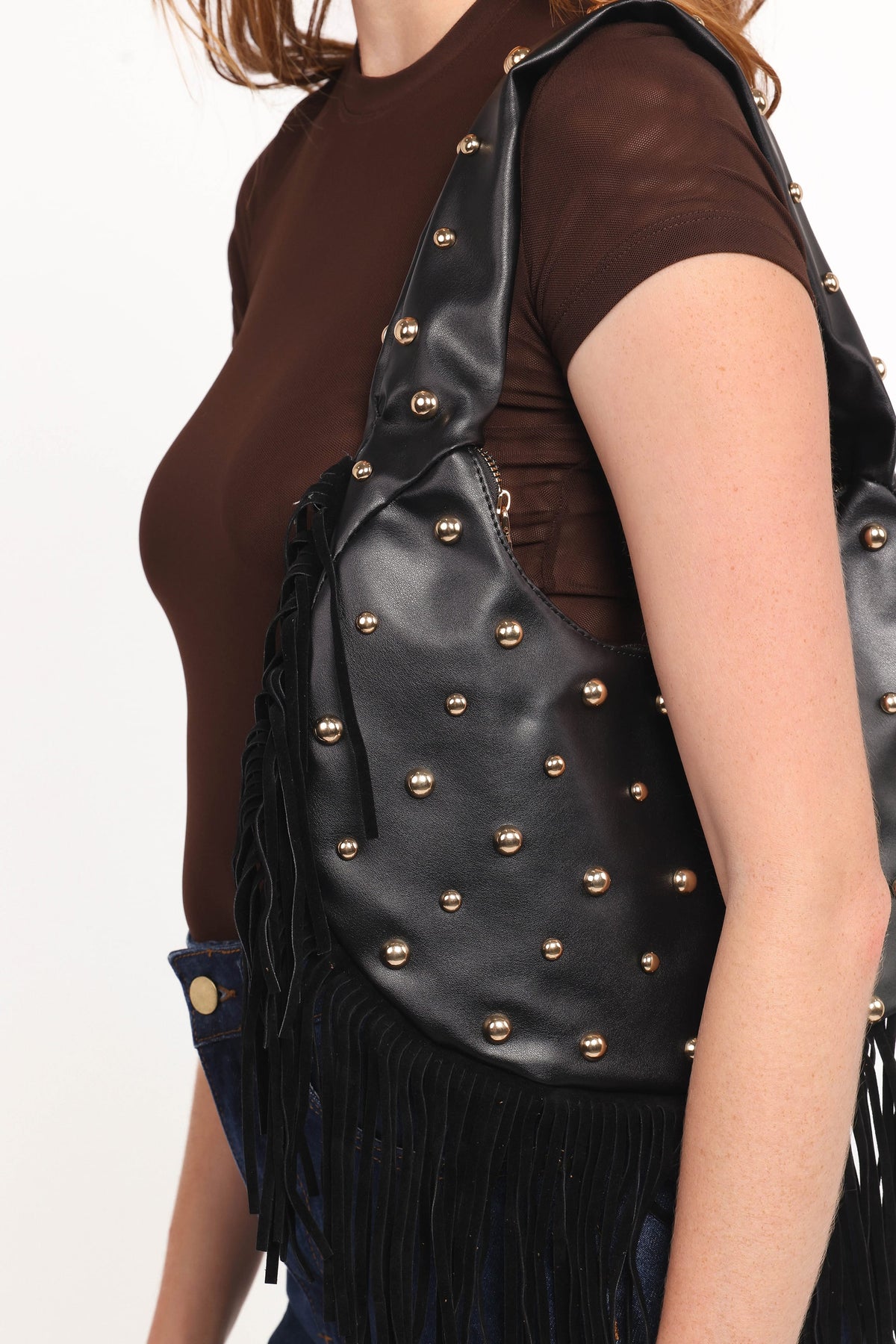 Veda Studded Bag in Black – view 2 of 2