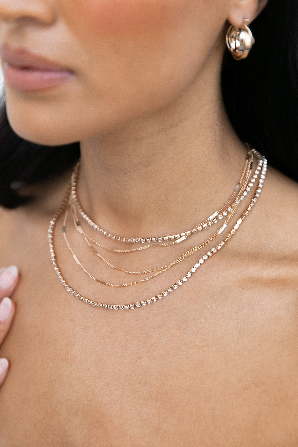 Venia Multi Layered Necklace in Gold – view 2 of 4