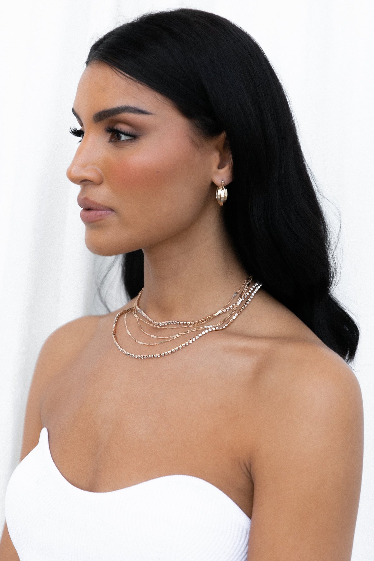 Venia Multi Layered Necklace in Gold – view 3 of 4