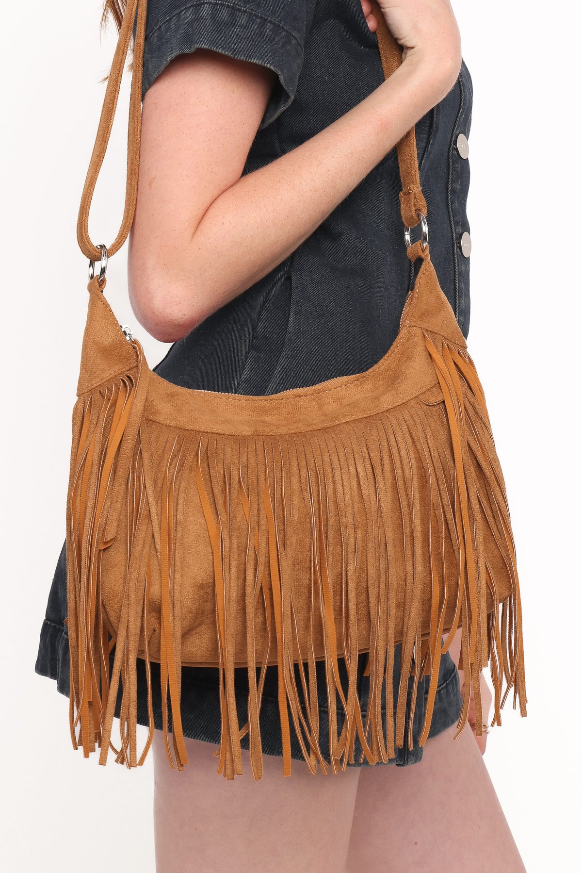 Wells Fringe Shoulder Bag in Tan – view 2 of 2