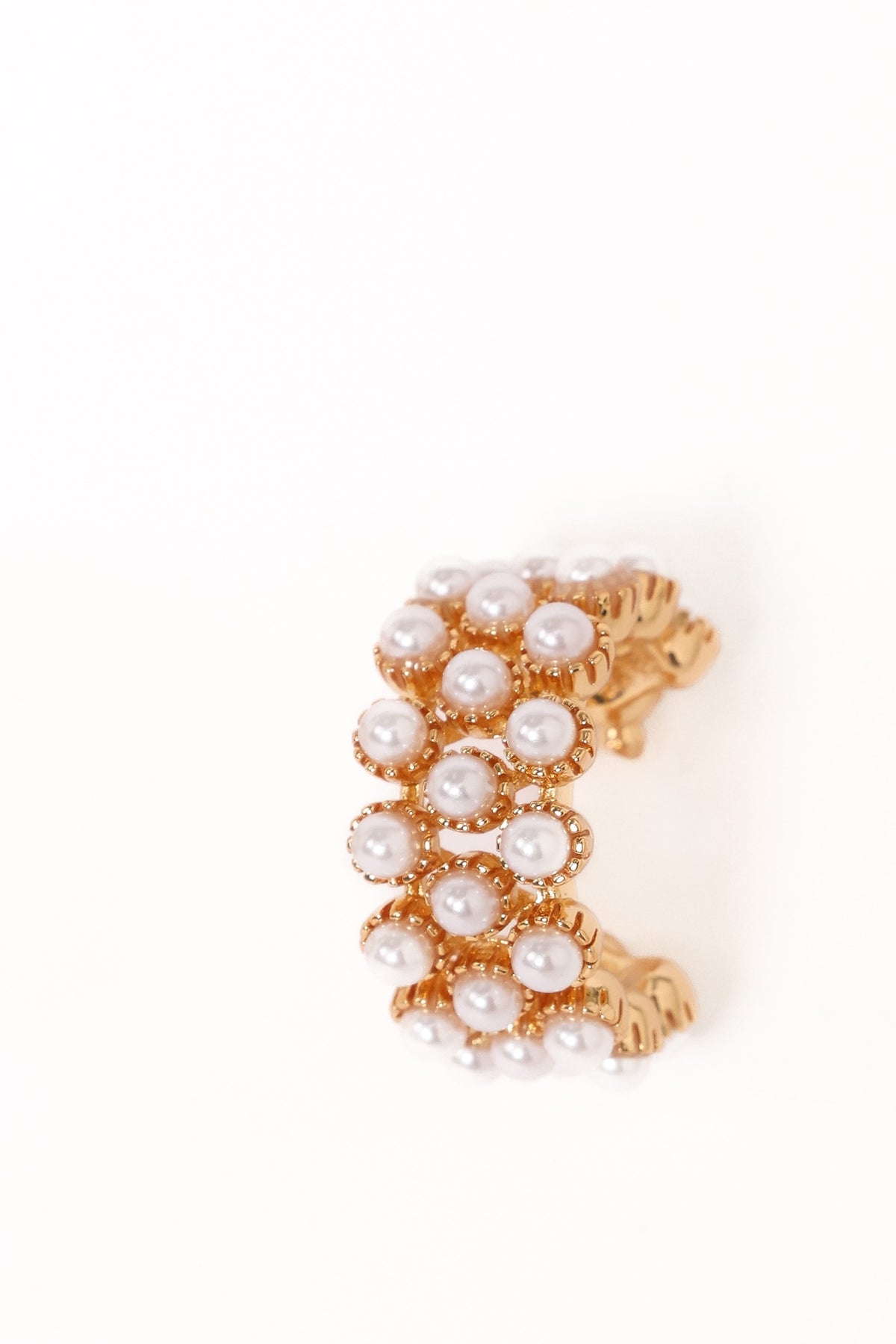 Ziva Earrings in Gold Pearl – view 3 of 3