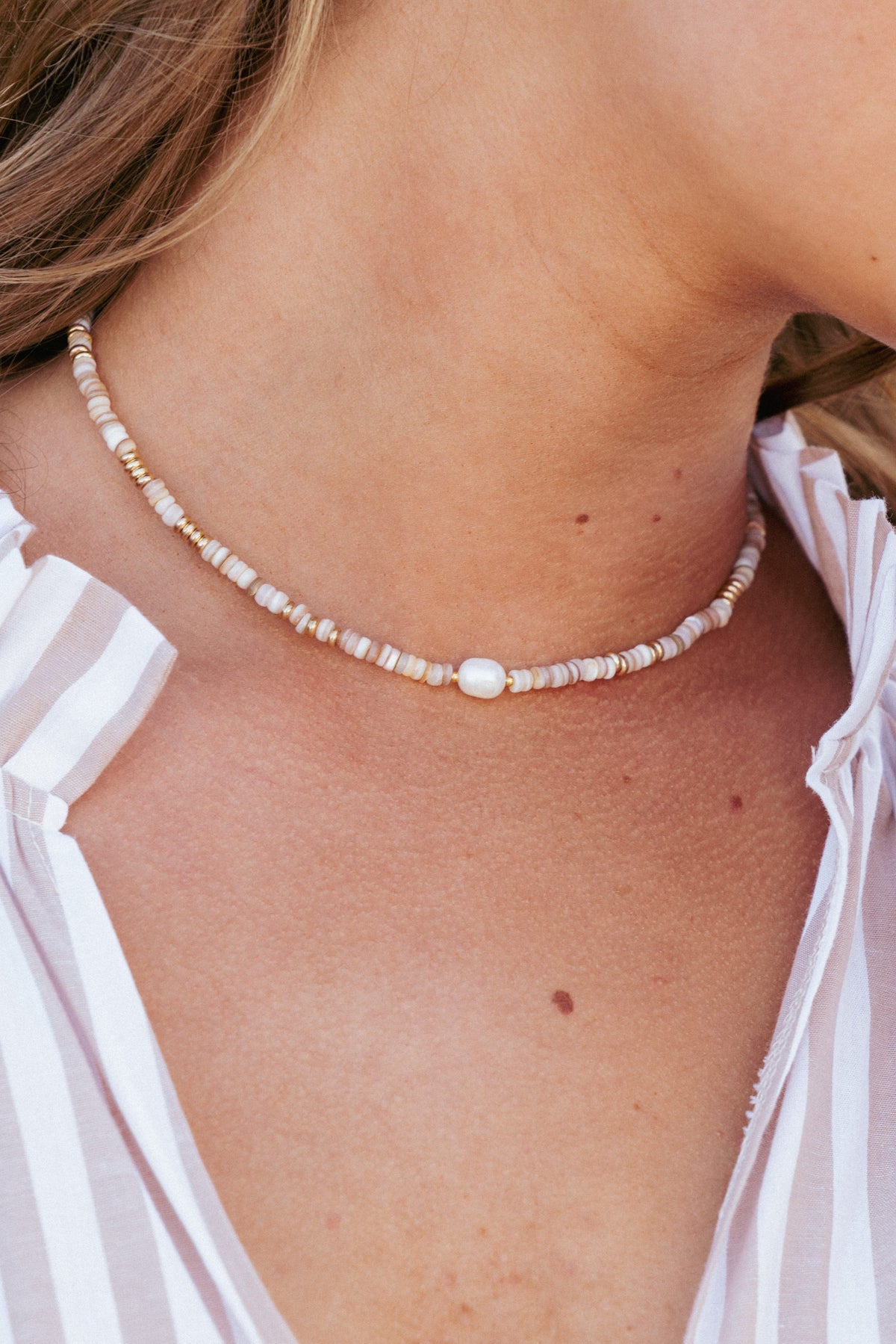 Ziva Necklace in White – view 6 of 6