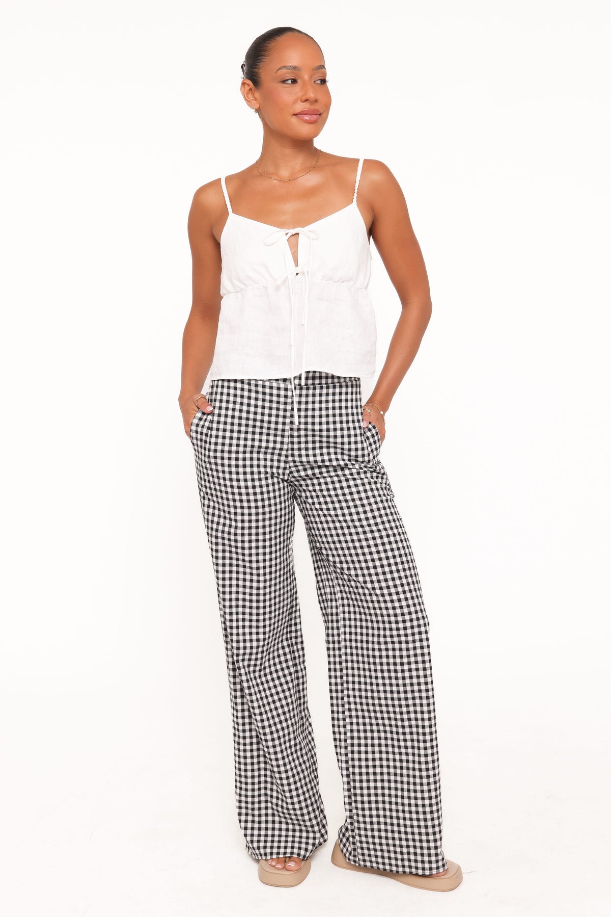 Abbott Pants in Black Gingham – view 1 of 5
