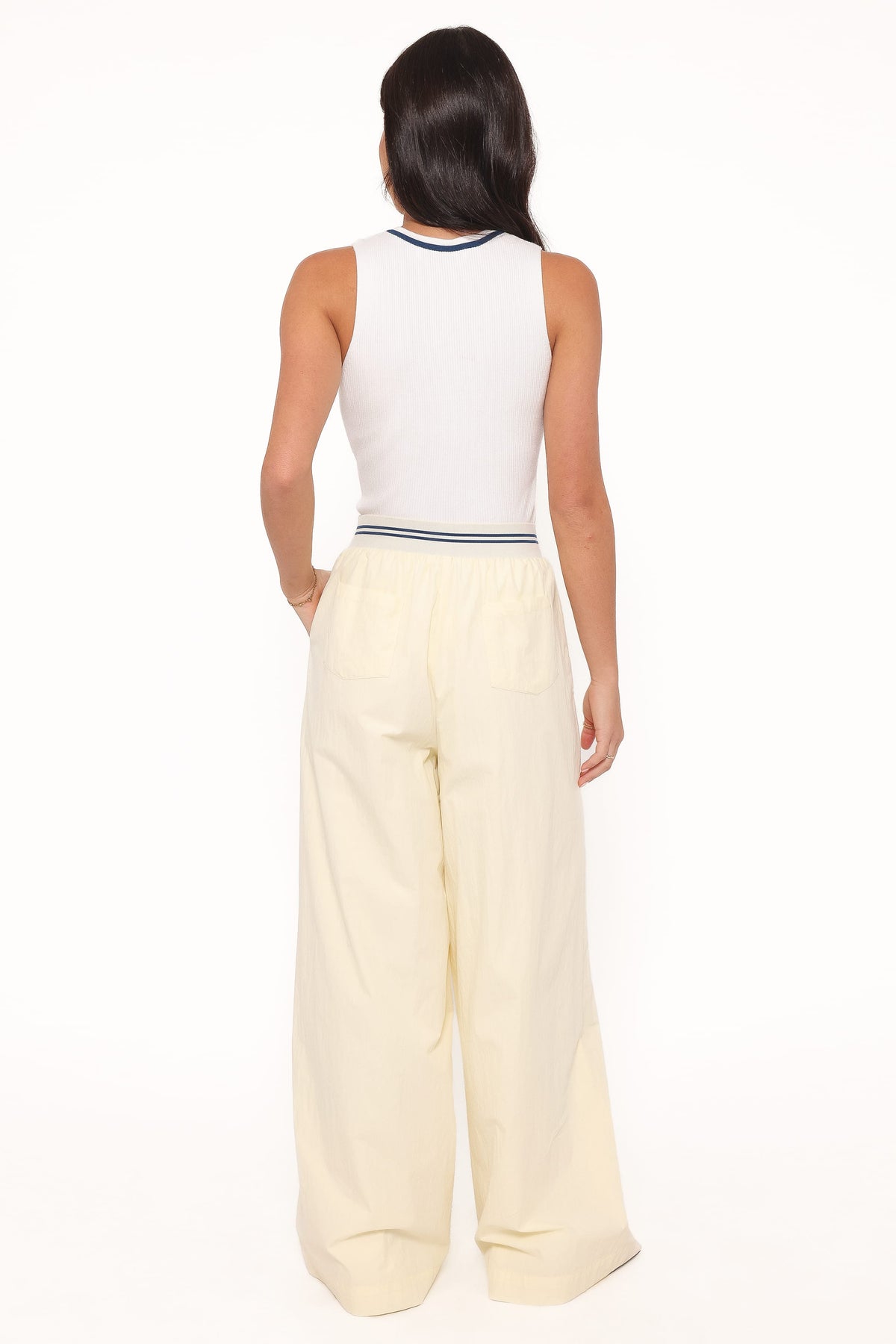 Adam Wide Leg Pant in Pale Yellow – view 5 of 9