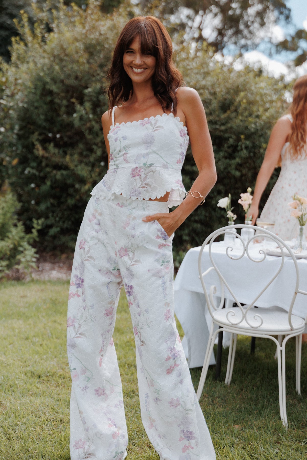 Adams Fitted Pant in Purple Floral – view 7 of 7