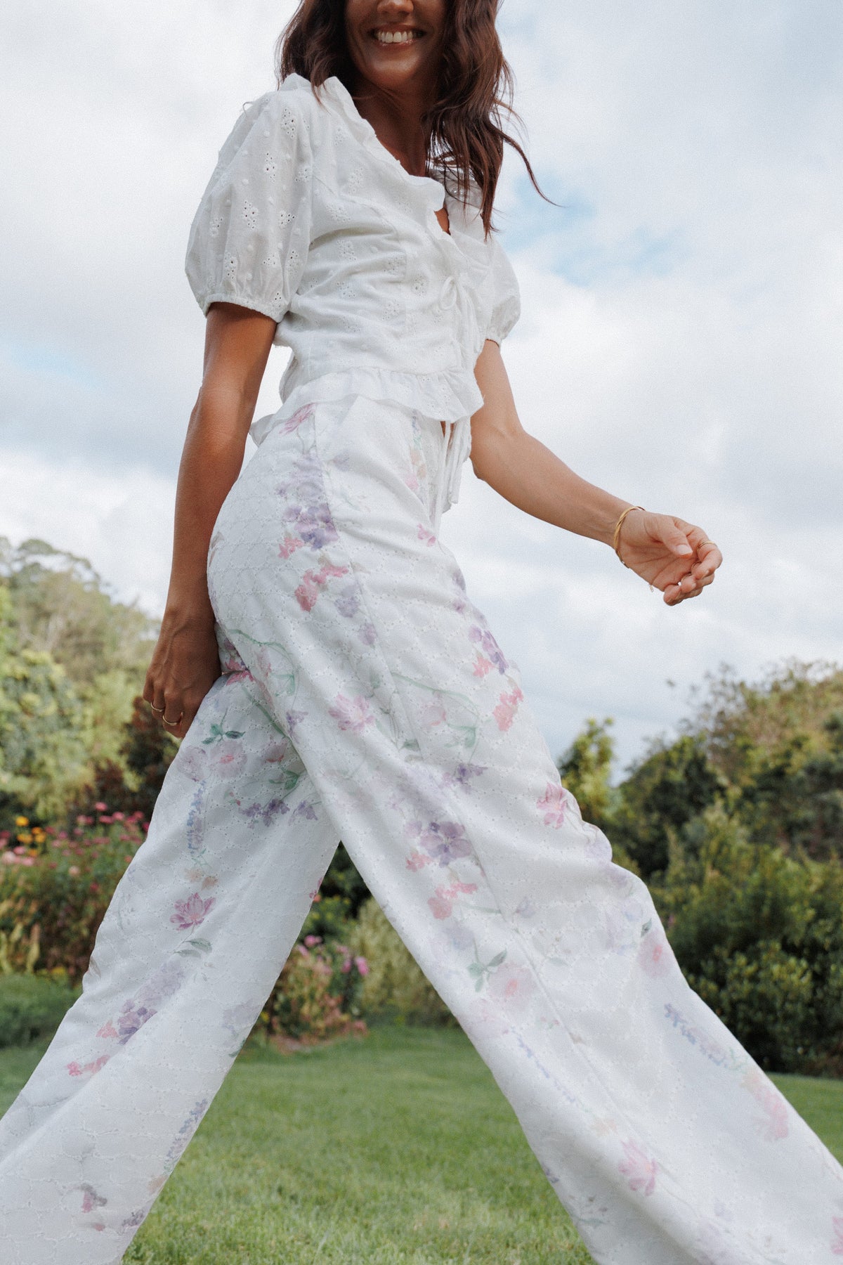 Adams Fitted Pant in Purple Floral – view 1 of 7