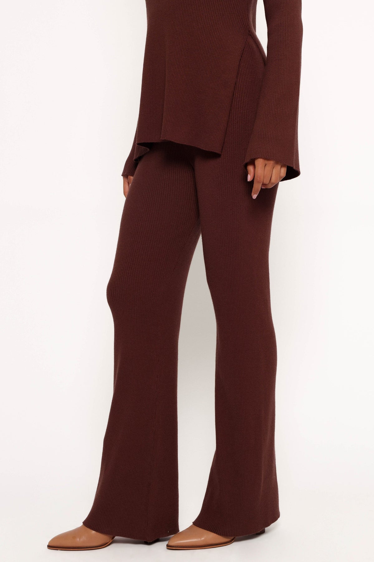 Adrienne Knit Pant in Chocolate – view 2 of 6