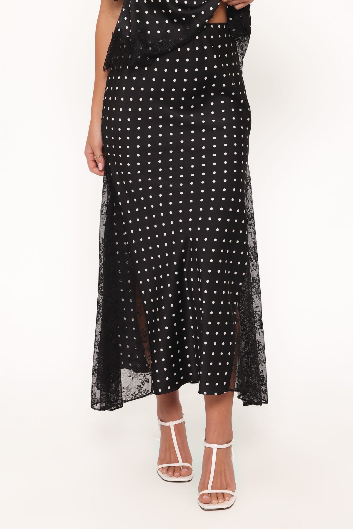Ailbhe Lace Skirt in Black Polka Dot – view 4 of 8