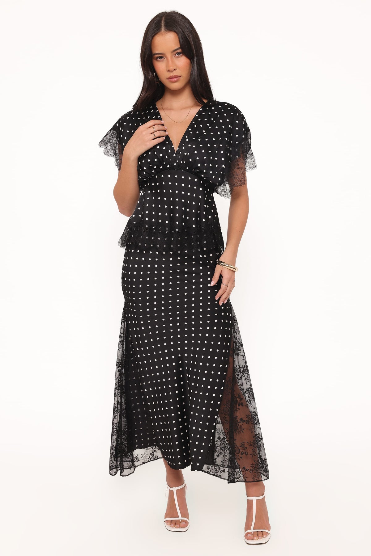Ailbhe Lace Skirt in Black Polka Dot – view 3 of 8
