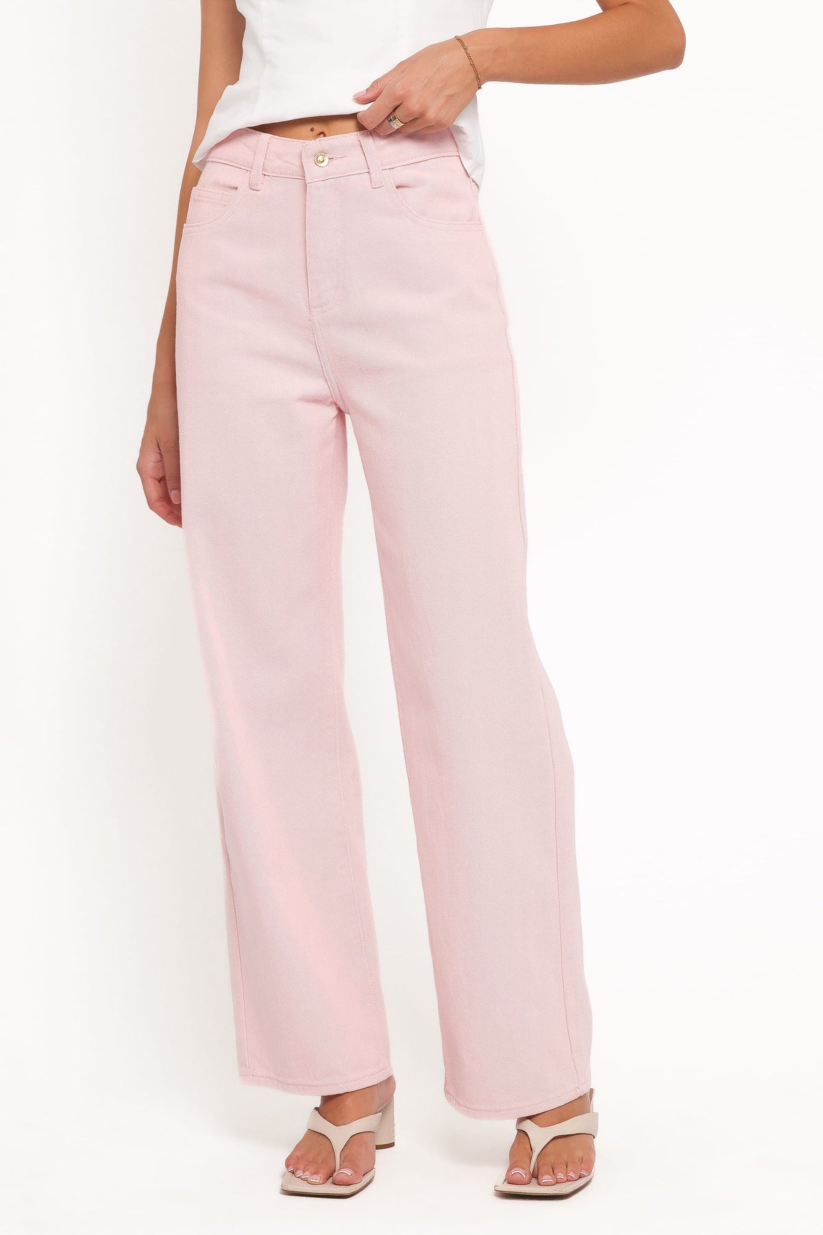 Ailis Wide Leg Jean in Dusty Pink – view 3 of 7