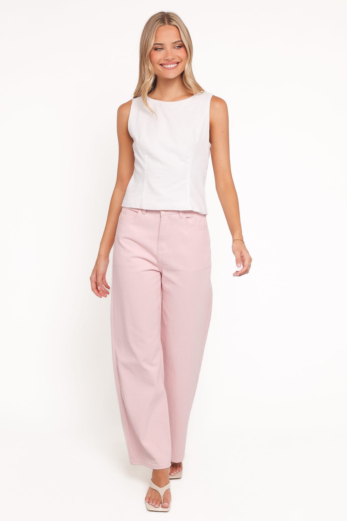Ailis Wide Leg Jean in Dusty Pink – view 6 of 7