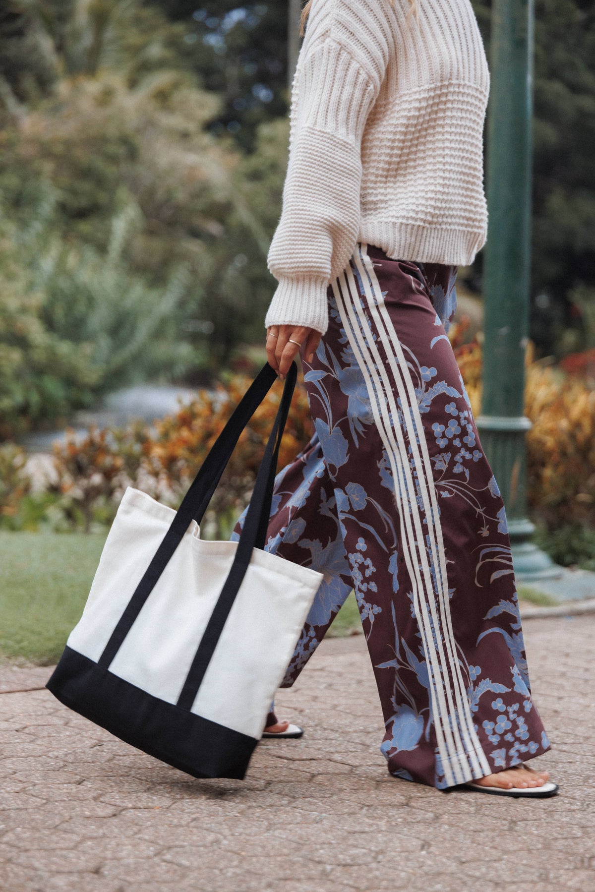 Aine Wide Leg Tailored Pant in Burgundy Floral – view 8 of 8