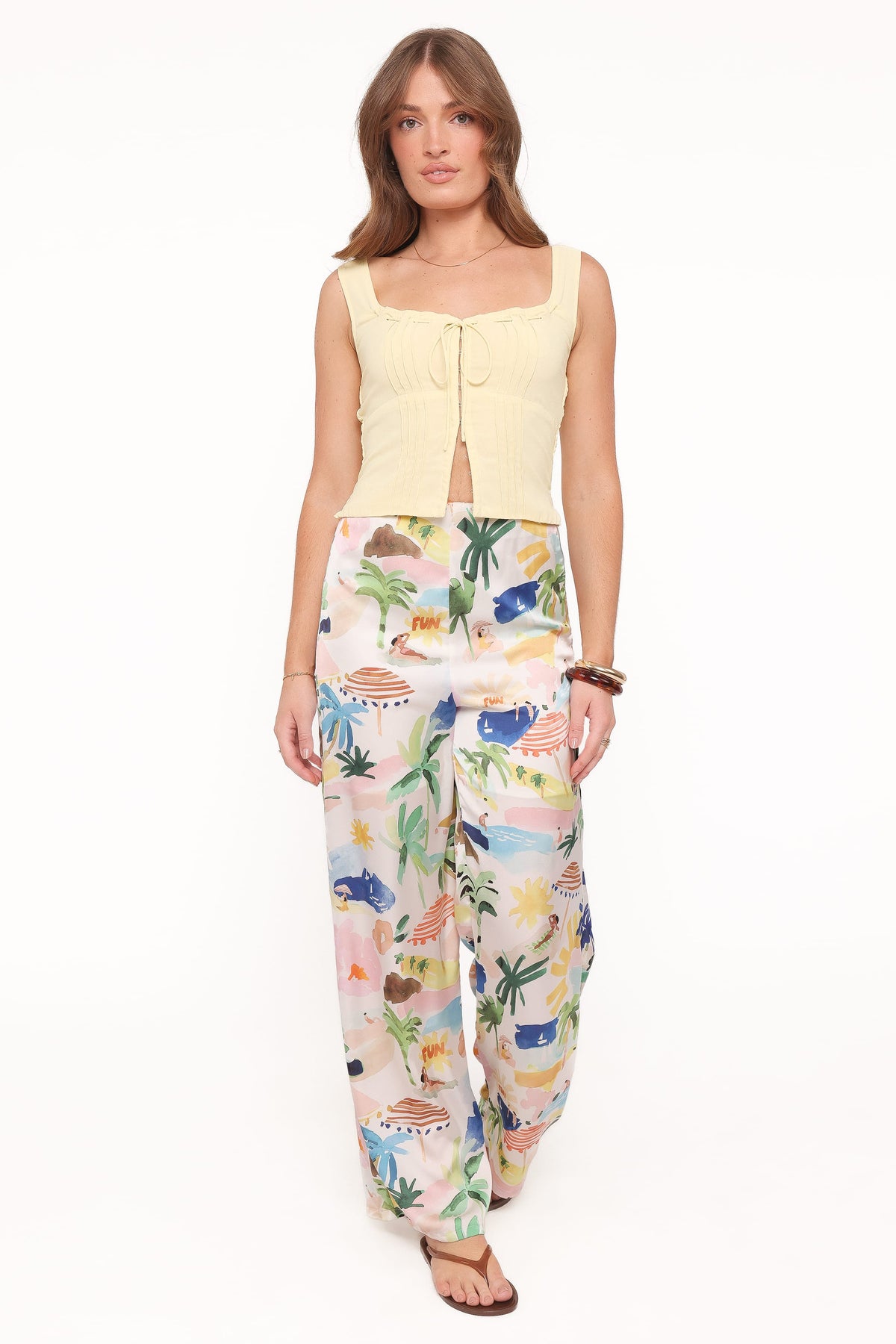 Alba Wide Leg Pant in Cream Resort Isle – view 5 of 6