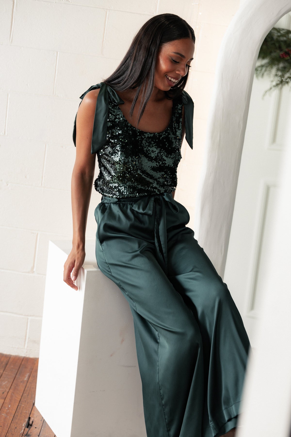 Alie Pant in Emerald – view 2 of 8