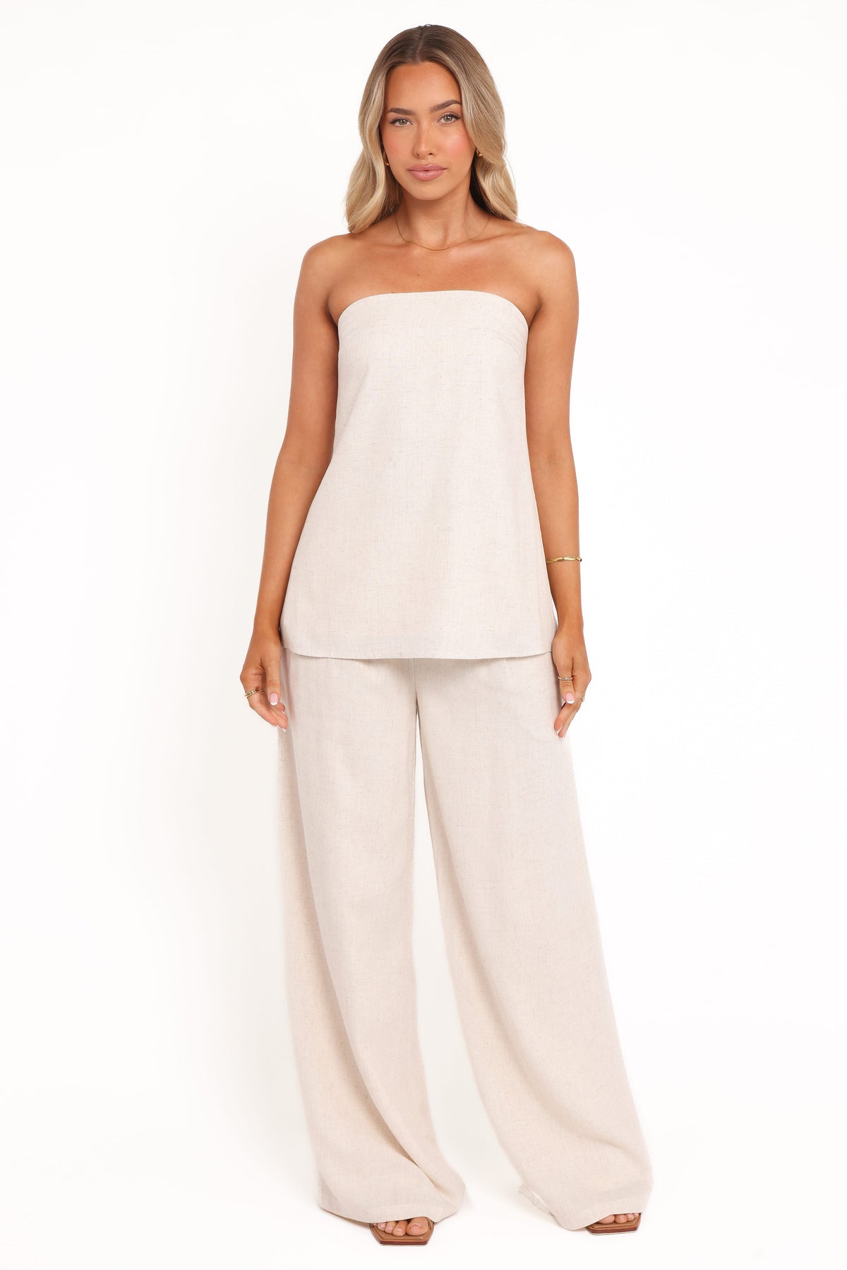 Arles Wide Leg Pants in Oatmeal – view 2 of 7