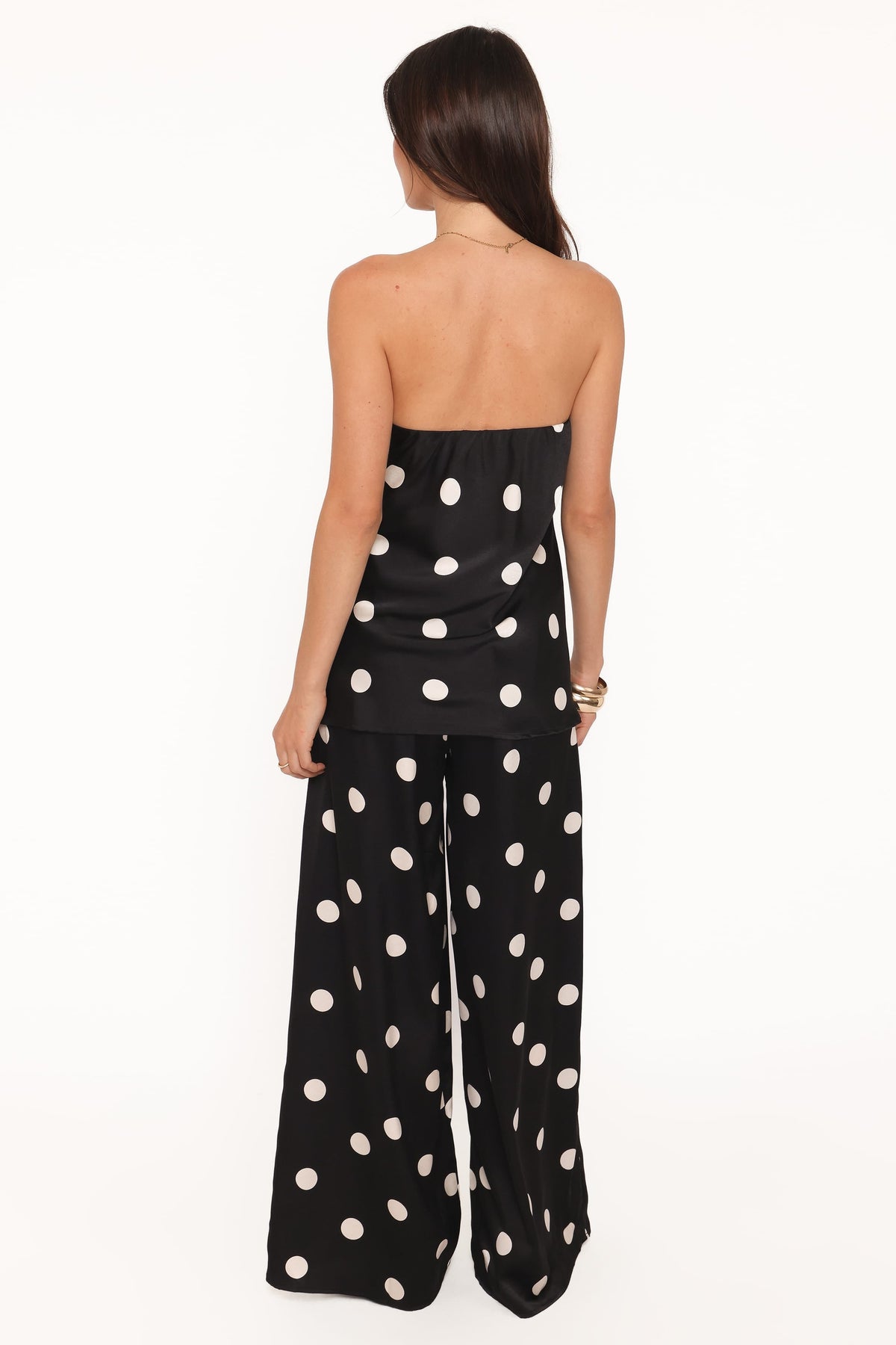 Belinda Drawstring Pant in Black/Cream – view 4 of 6