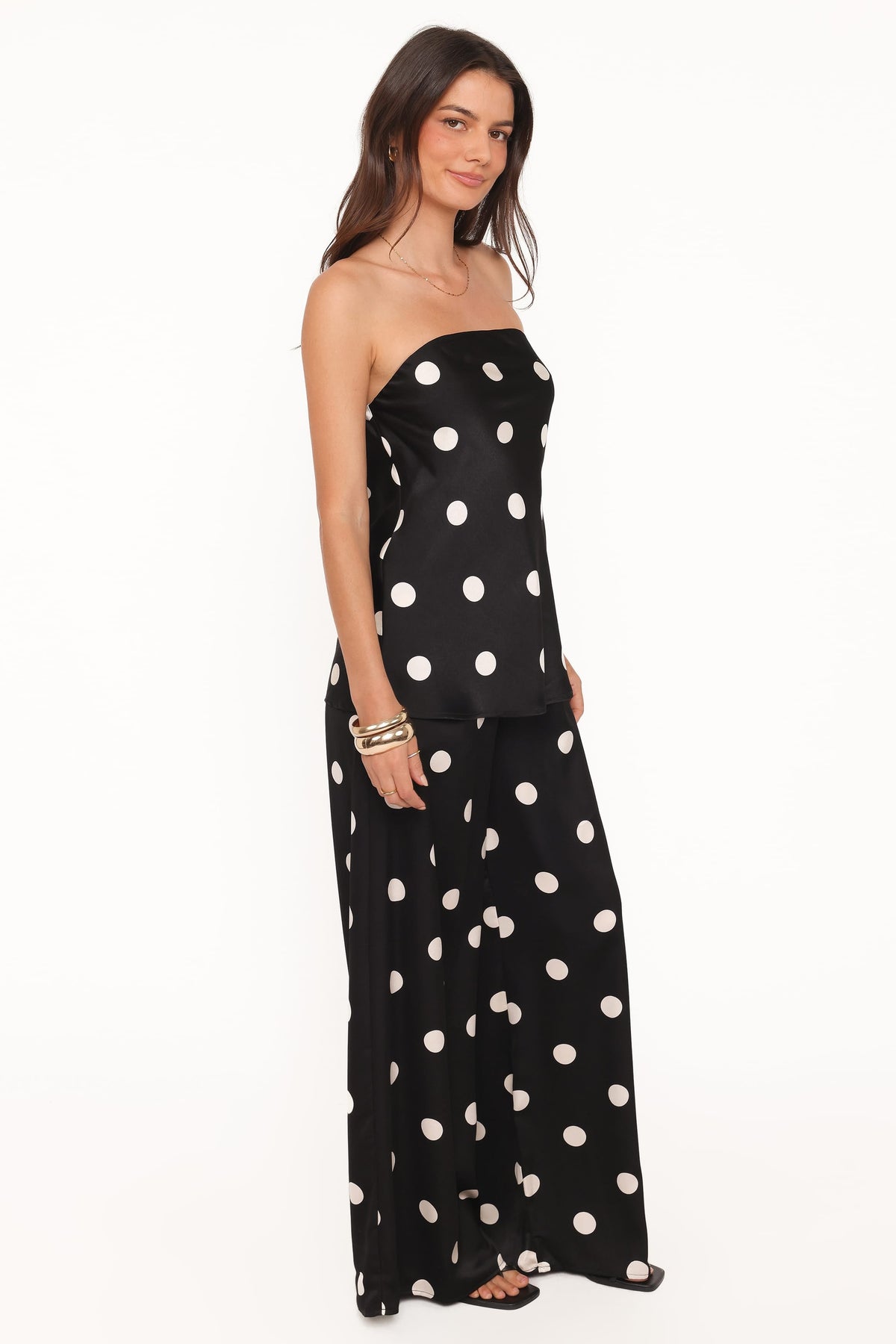 Belinda Drawstring Pant in Black/Cream – view 3 of 6