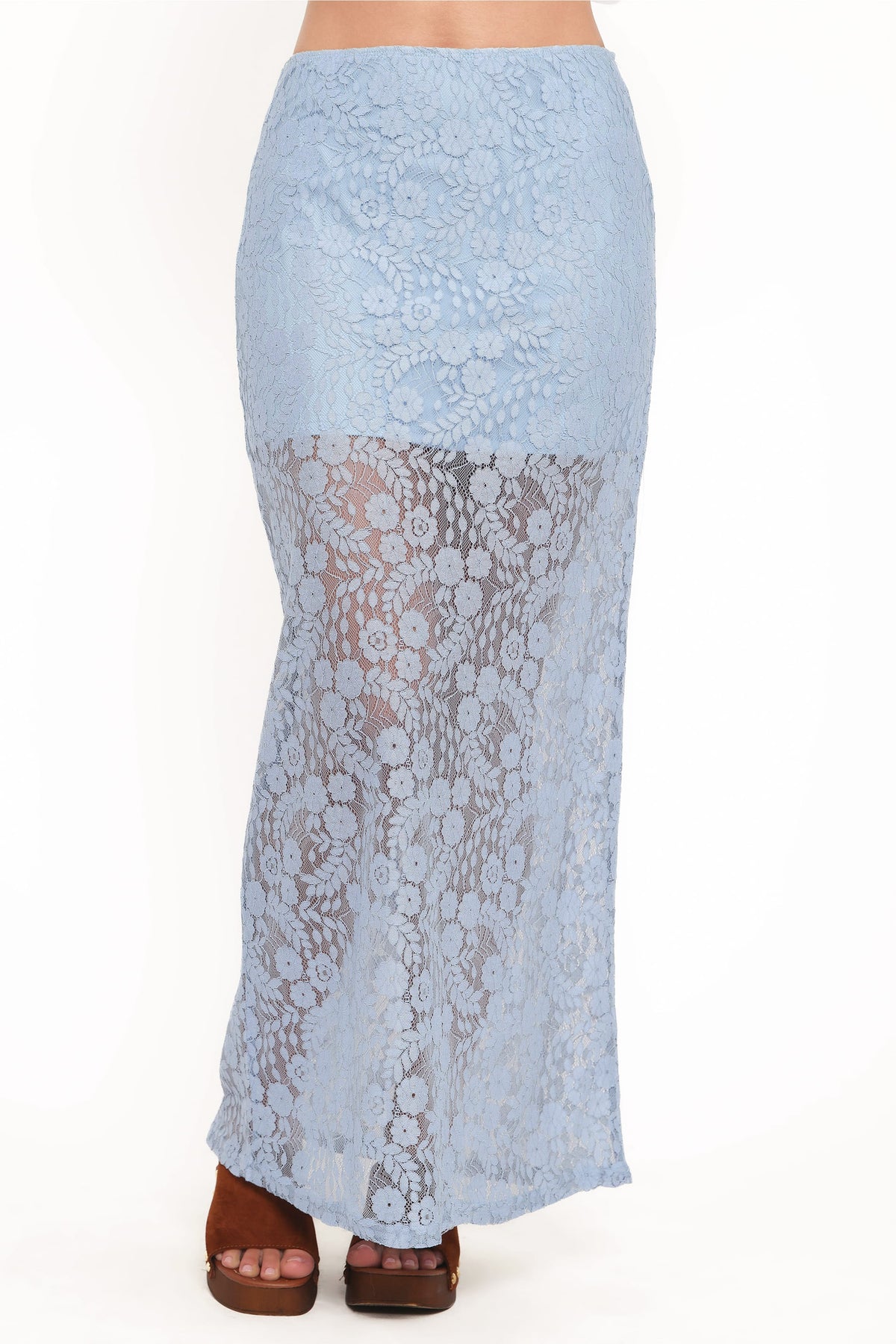 Brittany Lace Maxi Skirt in Blue – view 3 of 7