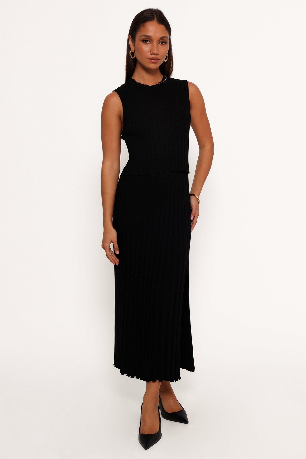 Carson Knit Midi Skirt in Black – view 5 of 6