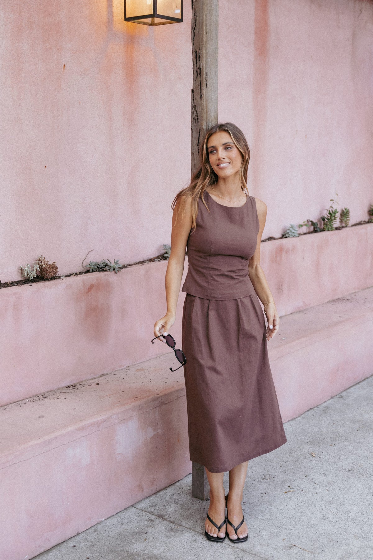 Chiaro Midi Skirt in Brown – view 1 of 6