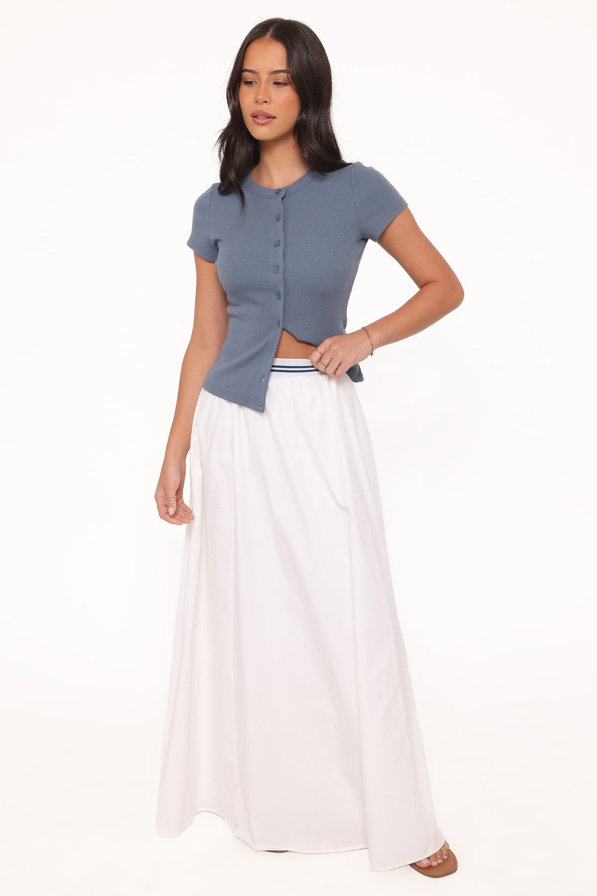 Christine Maxi Skirt in White – view 2 of 9