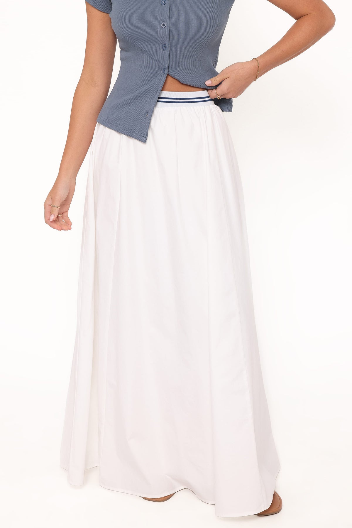 Christine Maxi Skirt in White – view 3 of 9