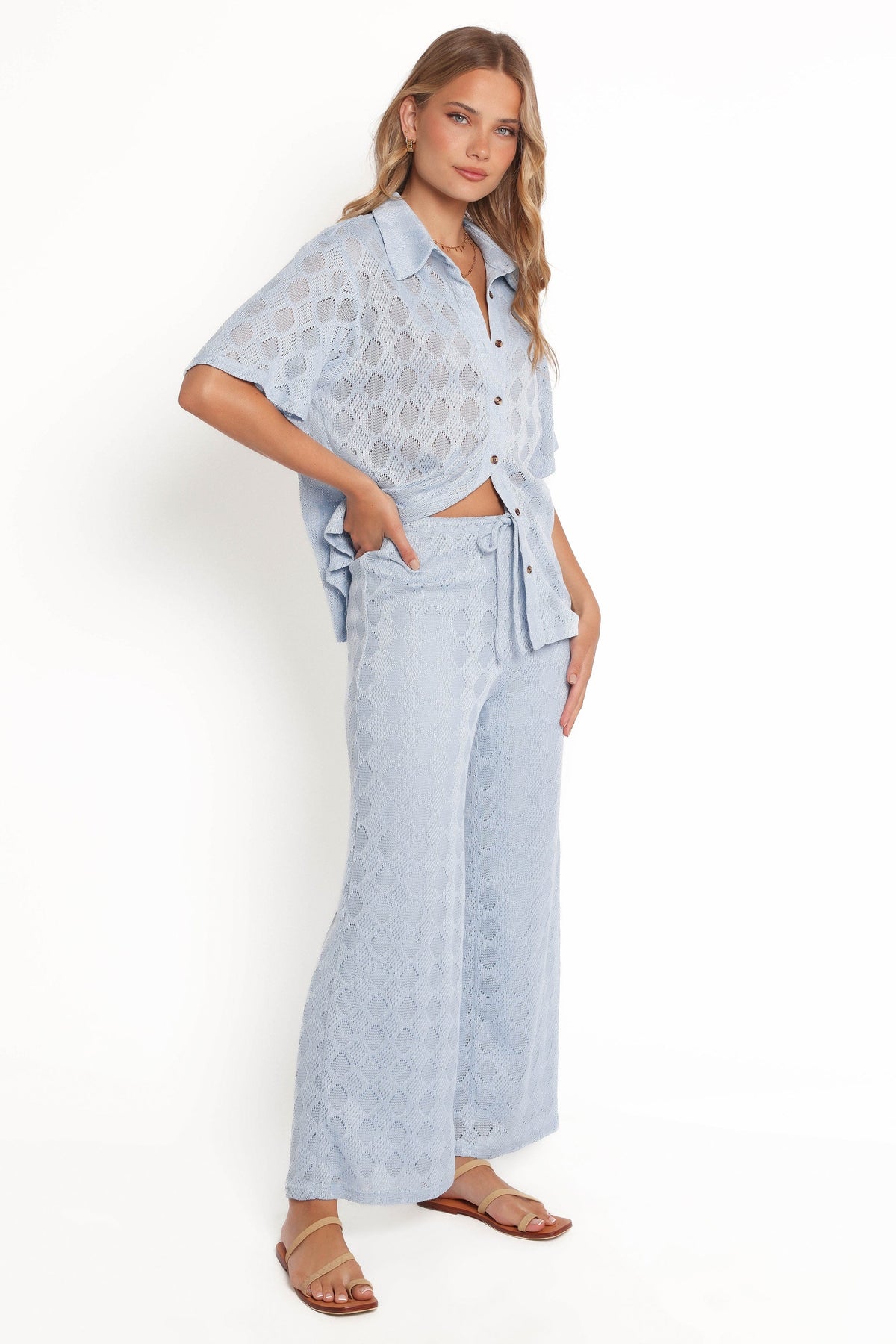 Cora Knit Pant in Blue – view 7 of 8