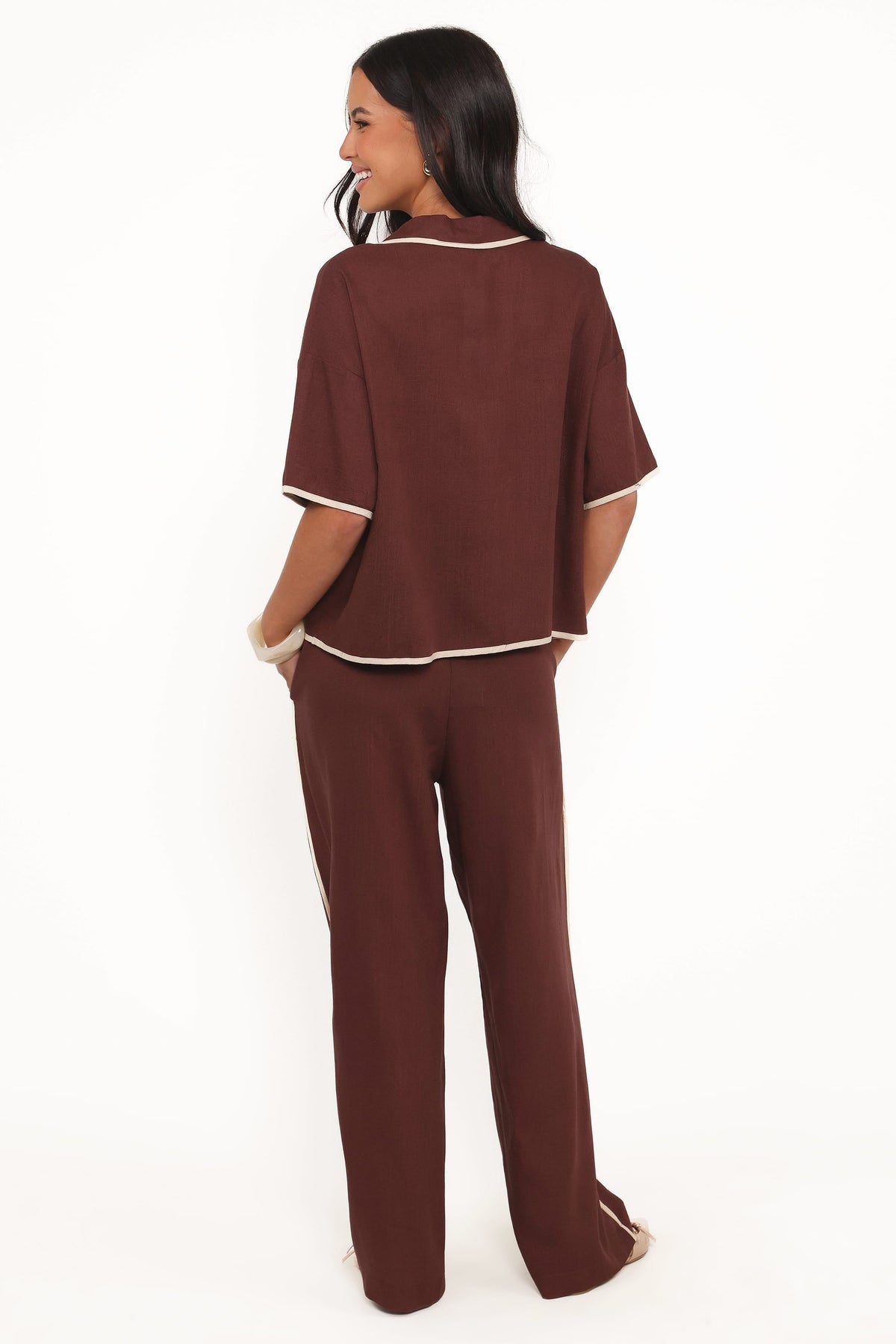 Dalton Pant in Brown Cream – view 4 of 6