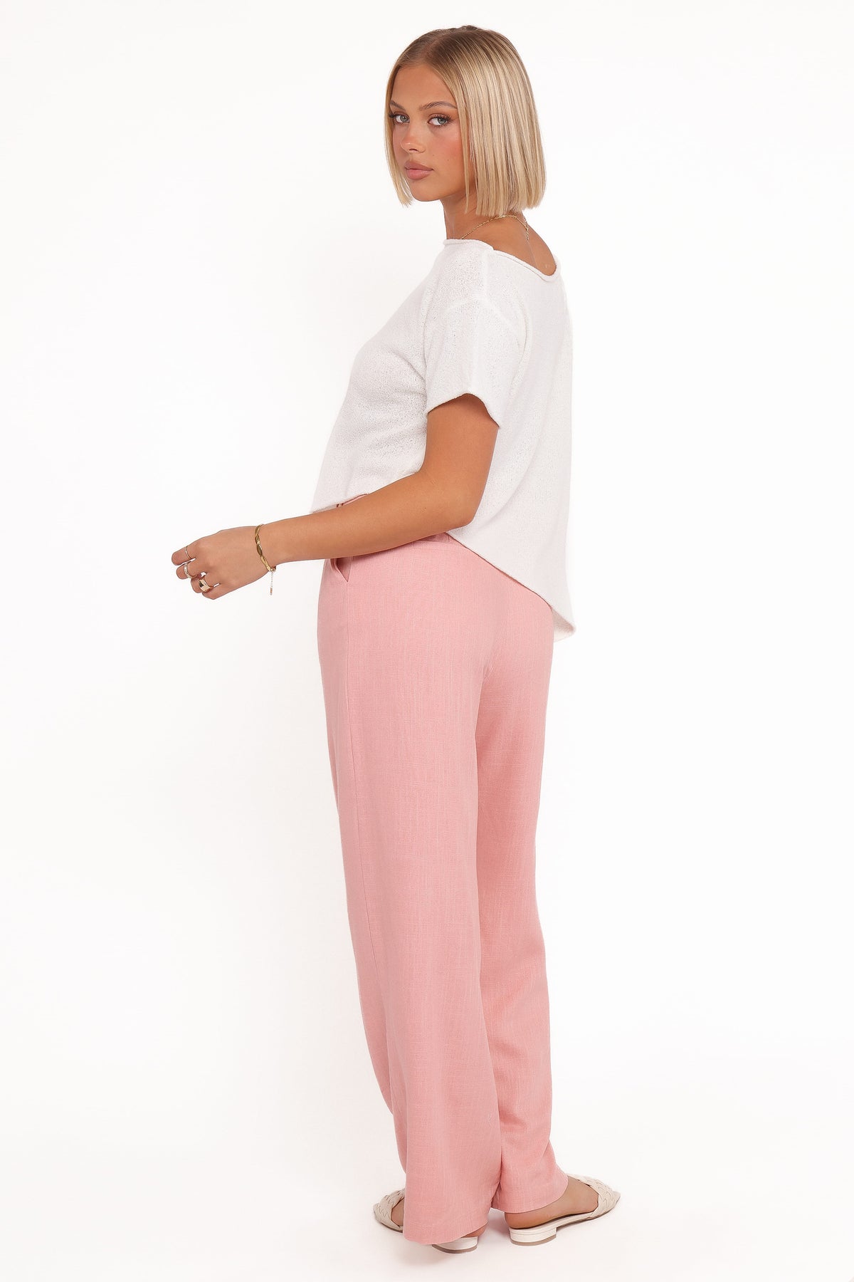 Dean Linen Pants in Light Pink – view 4 of 7