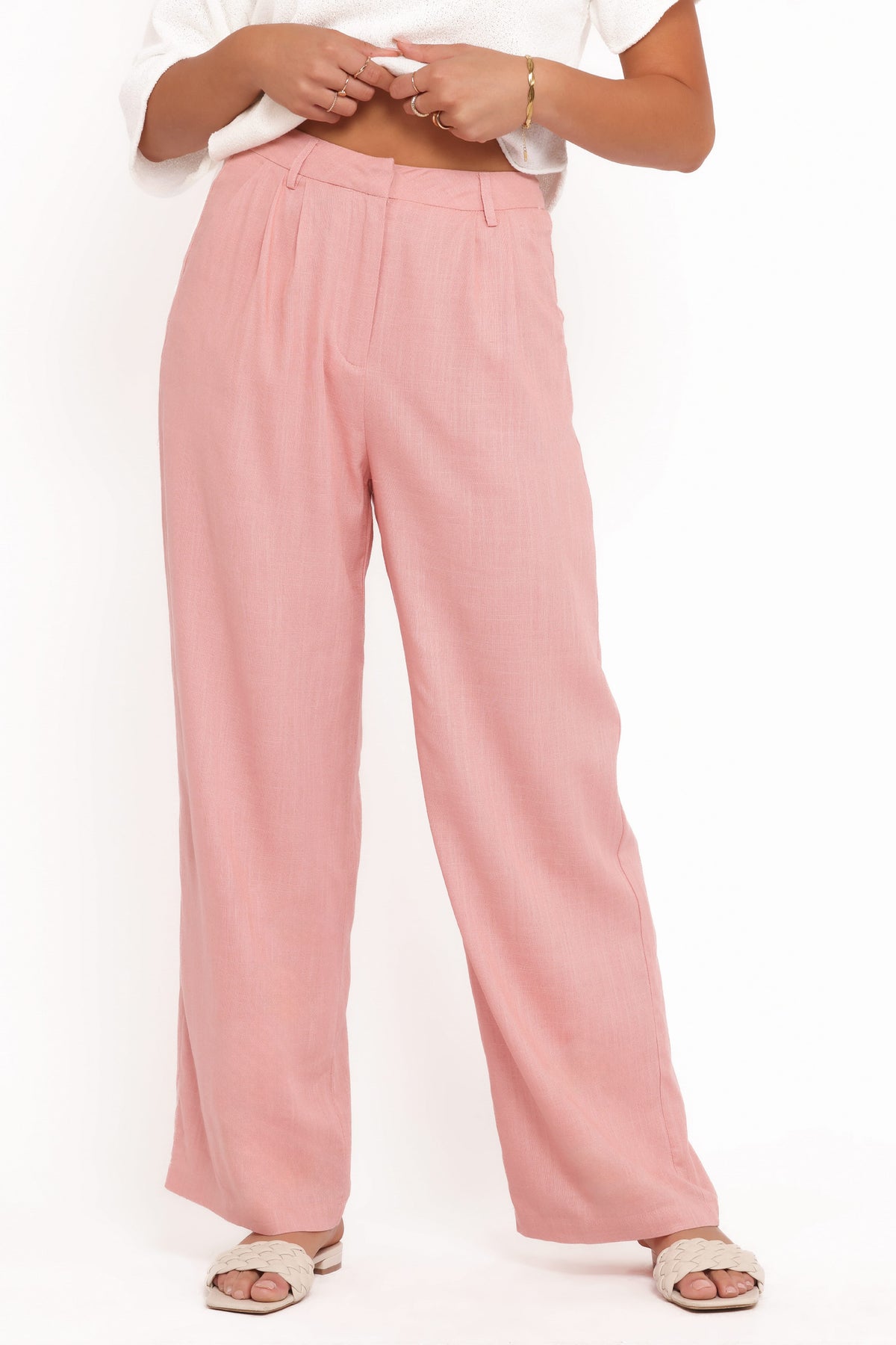 Dean Linen Pants in Light Pink – view 3 of 7