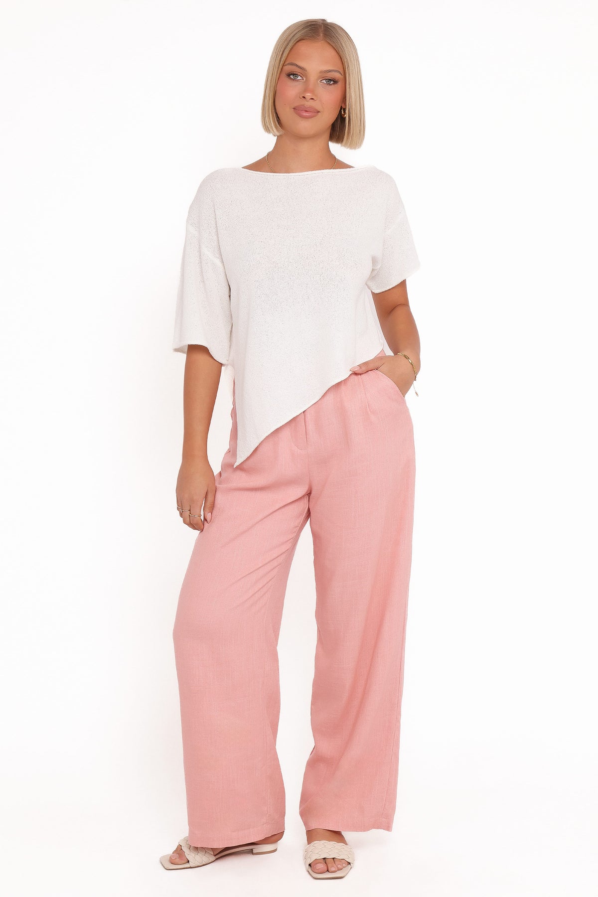 Dean Linen Pants in Light Pink – view 2 of 7