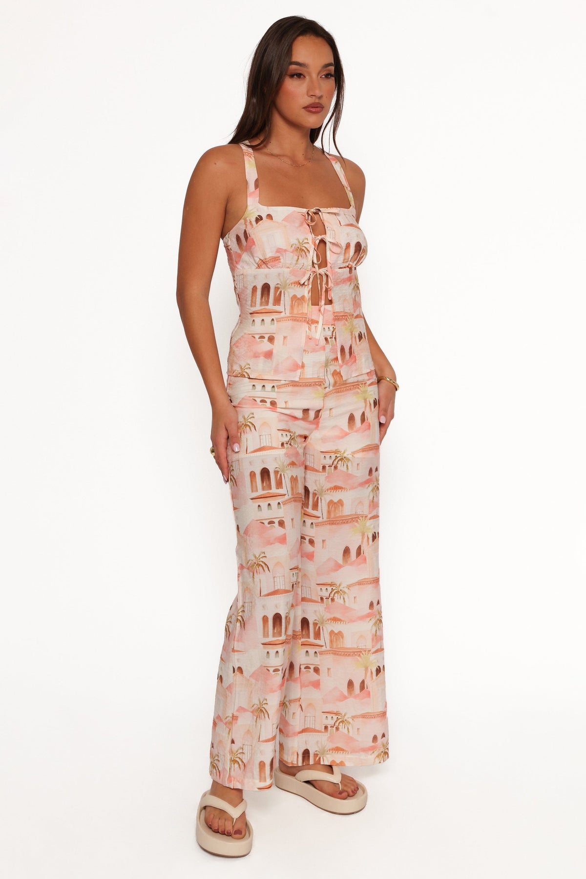 Devina Pants in Tan Print – view 6 of 8