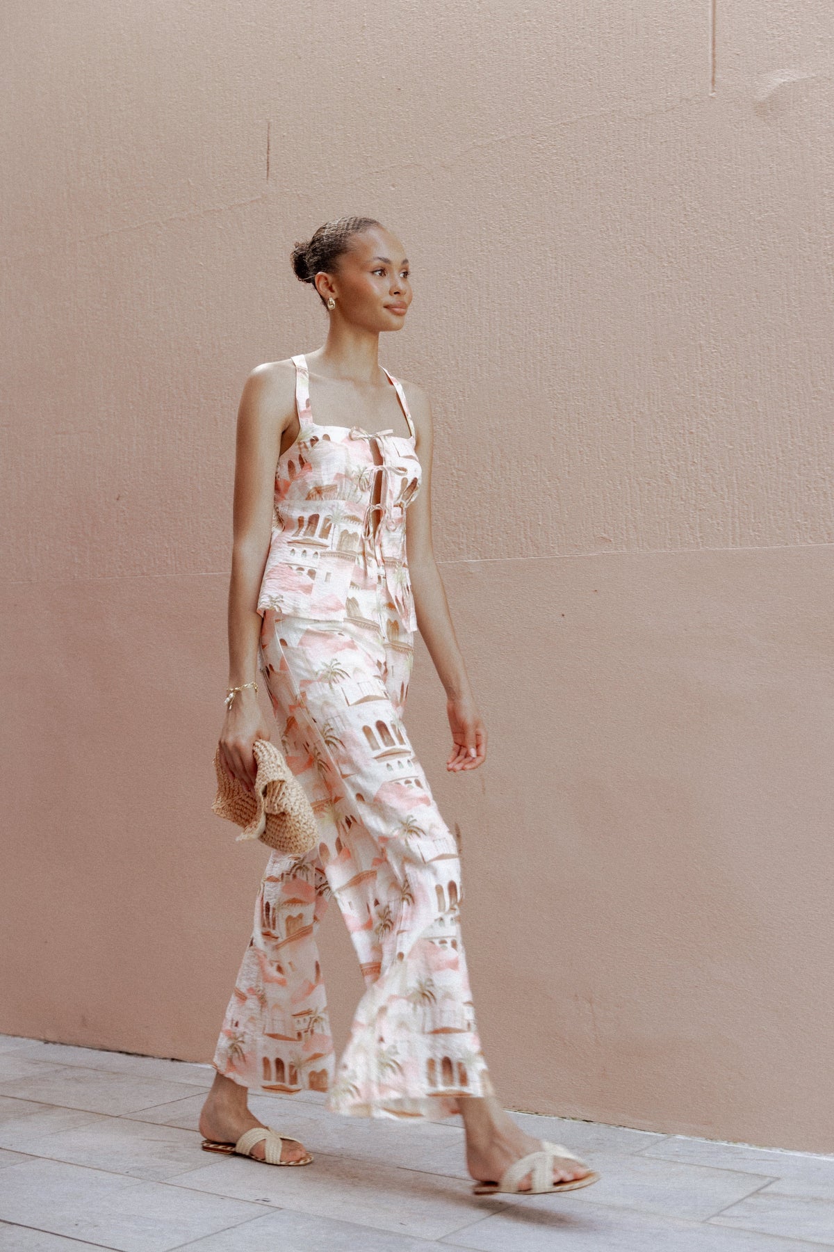 Devina Pants in Tan Print – view 1 of 8