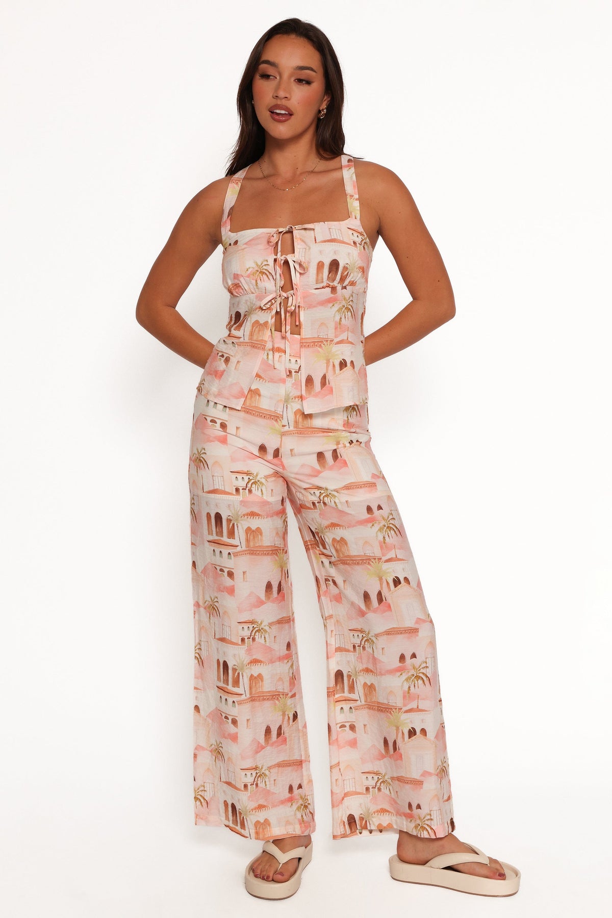 Devina Pants in Tan Print – view 3 of 8