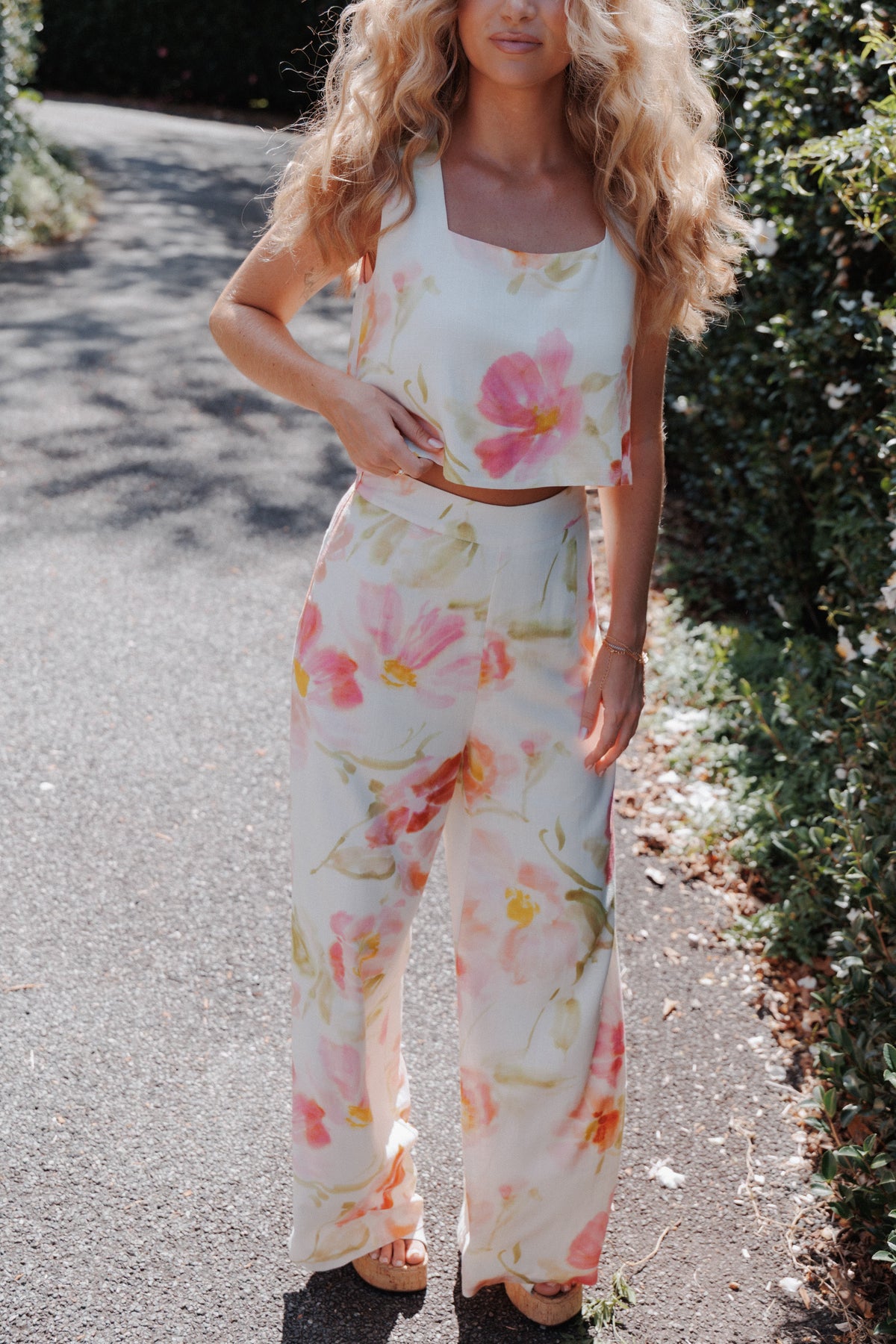 Devlin Pant in Pink Garden Floral – view 1 of 6