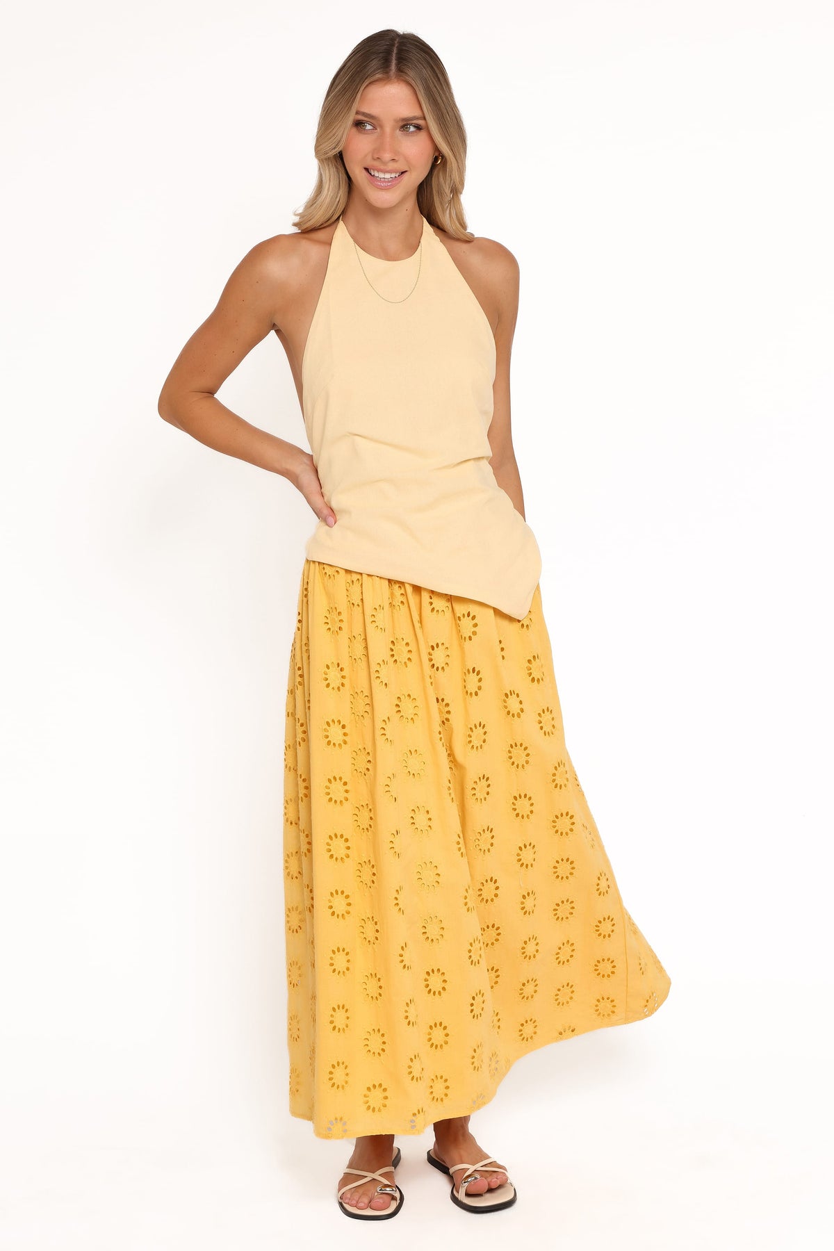Dillon Midi Skirt in Mango – view 2 of 7
