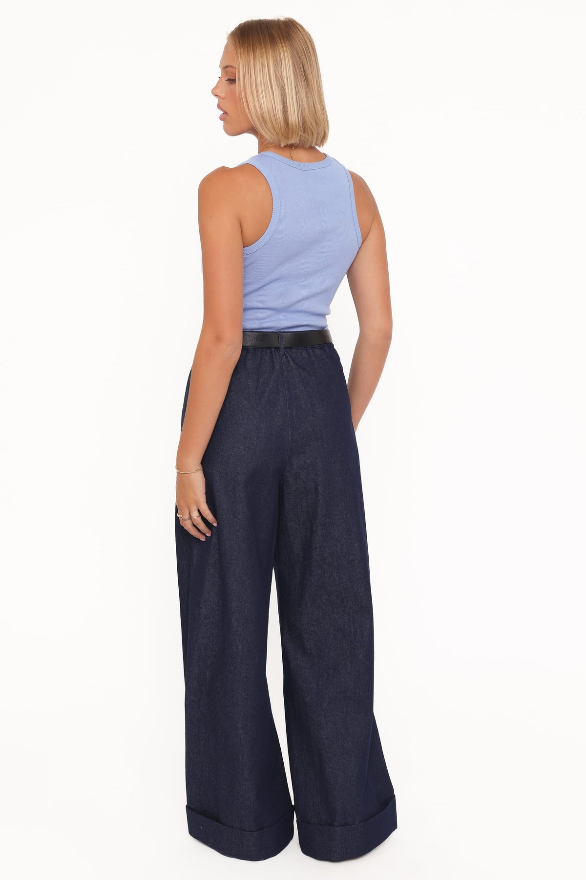 Elinor Cuffed Denim Pant in Dark Wash – view 5 of 7