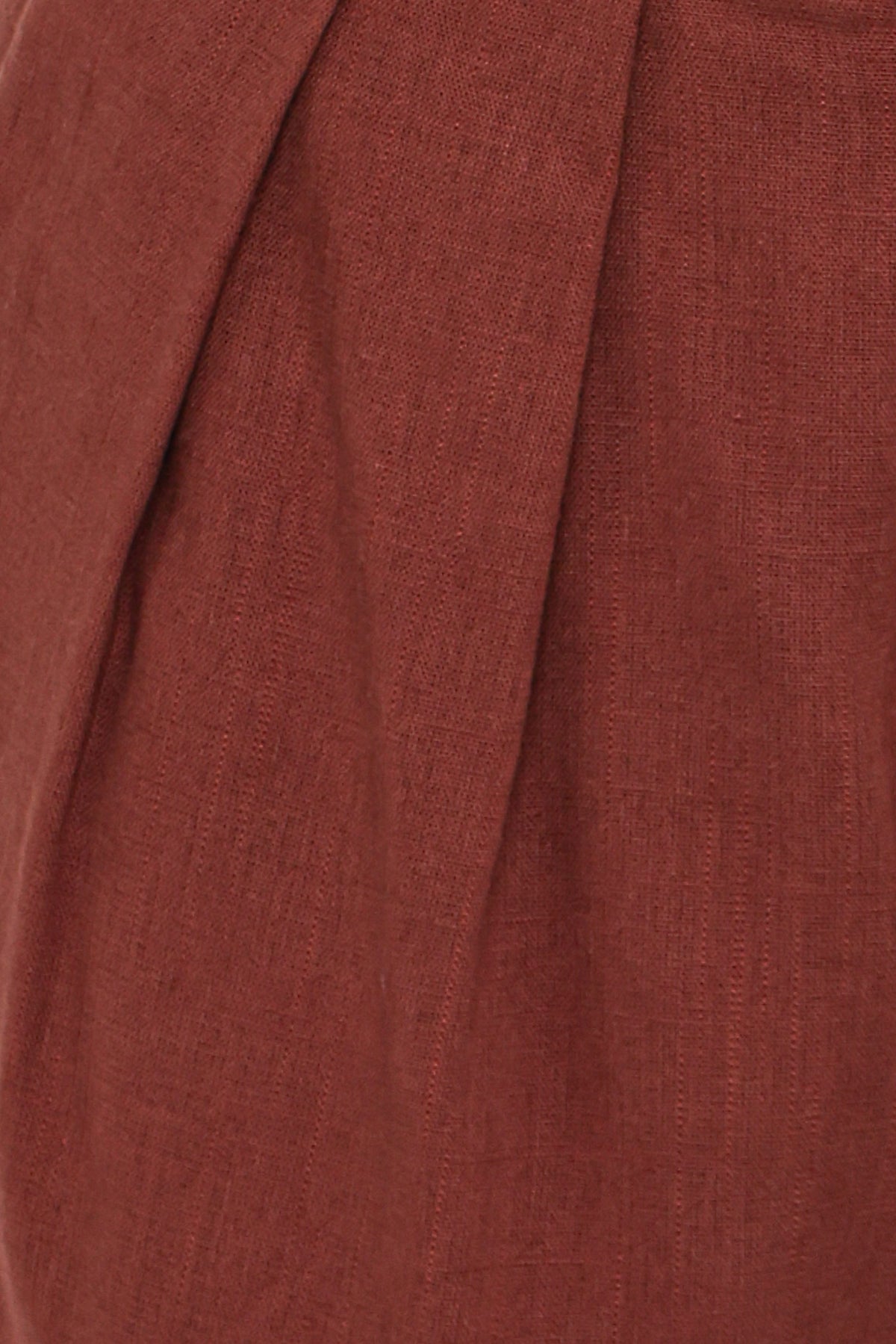 Elinor Cuffed Linen Short in Brown – view 7 of 7
