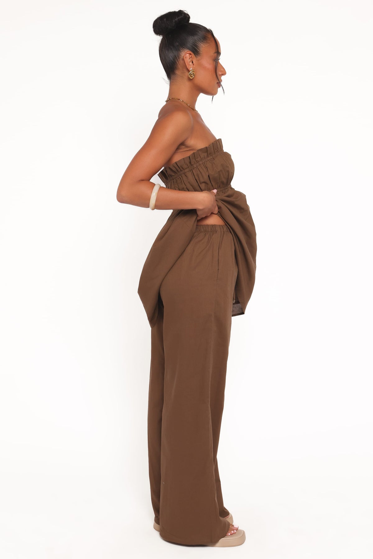 Ember Cotton Pants in Brown – view 5 of 8